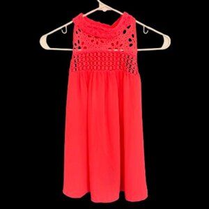 Double Zero Hot Pink Sheer Tank Top Size M